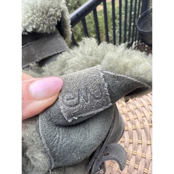 Emu Boots Heighton Lo Sheepskin Womens 5 Green Wedge Winter Australian - Picture 5 of 16